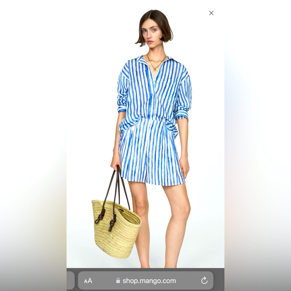 Mango striped shorts